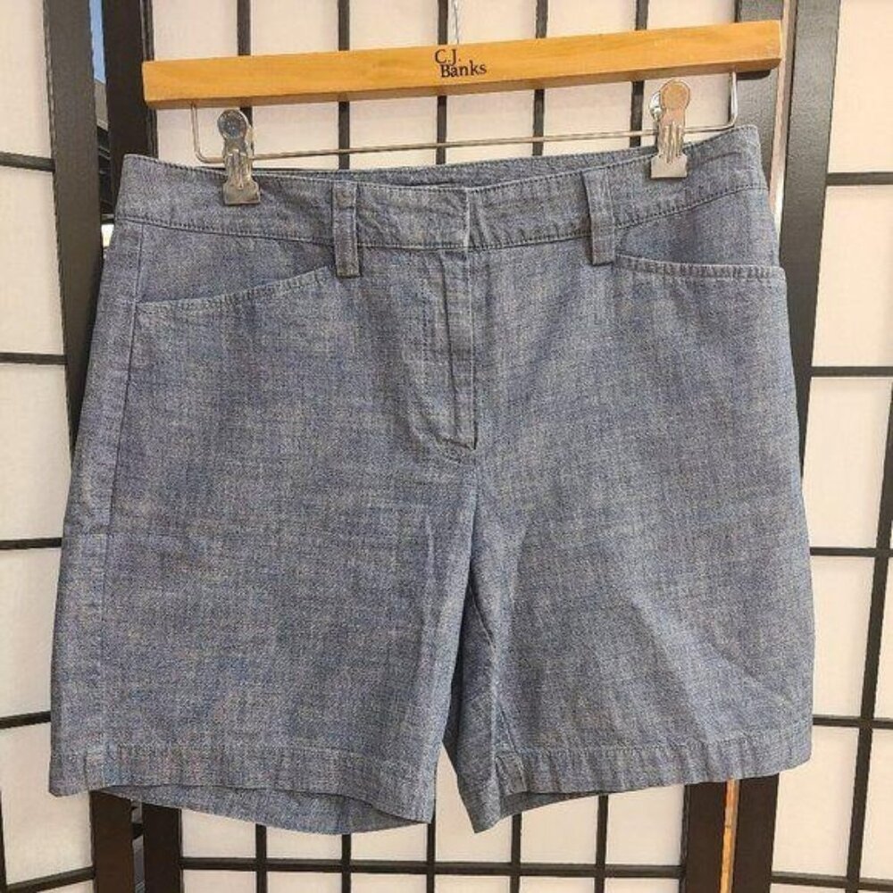 Lands' End Light Denimn Shorts Mid Rise 8